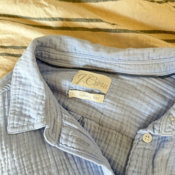 J. Crew Baby Blue Women's GauzeButton-Down Shirt - Picture 5 of 6